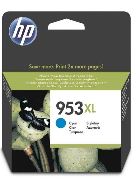 Hp 953XL-F6U16AE Mavi Orijinal Kartuş Yüksek Kapasiteli