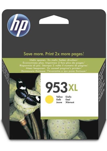 Hp 953XL-F6U18AE Sarı Orijinal Kartuş Yüksek Kapasiteli