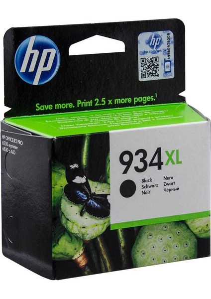 Hp 934XL-C2P23AE Siyah Orijinal Kartuş Yüksek Kapasiteli