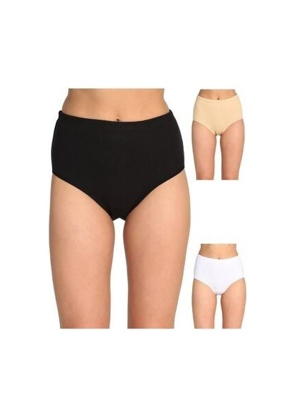 Kadın Karışık 12 Li Paket Pamuklu Ribana Bato Külot