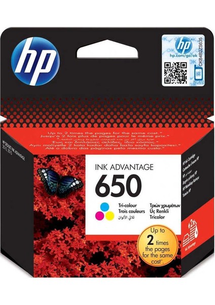 Hp 650-CZ102AE Renkli Orijinal Kartuş