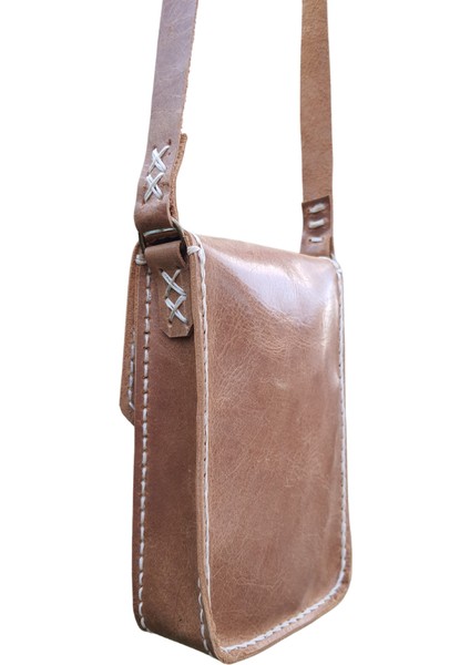 Dionysos Ss2 Model El Yapımı Unisex Vintage El Dikişi Crazy Deri Küçük Boy Çanta Telefon Çantası fiyatları