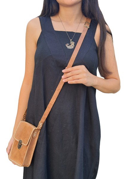 Dionysos Ss2 Model El Yapımı Unisex Vintage El Dikişi Crazy Deri Küçük Boy Çanta Telefon Çantası fırsatları