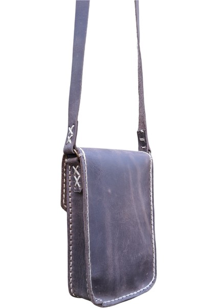 Dionysos Ss8 Model El Yapımı Vintage El Dikişi Unisex Crazy Deri Küçük Boy Çanta Telefon Çantası fiyatları