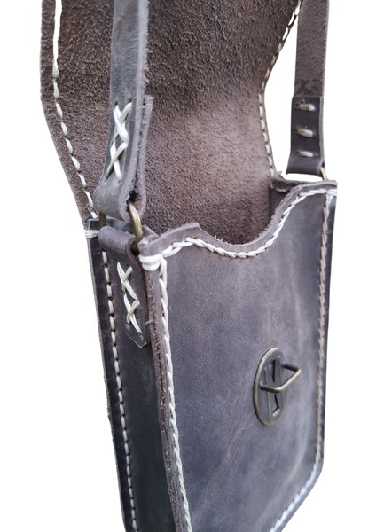 Dionysos Ss8 Model El Yapımı Vintage El Dikişi Unisex Crazy Deri Küçük Boy Çanta Telefon Çantası modelleri