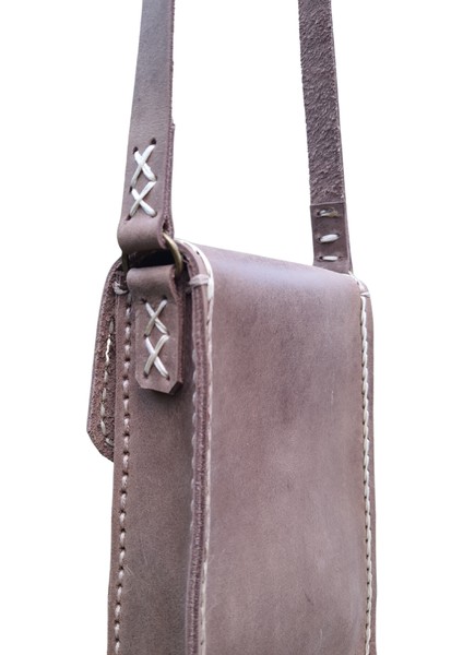 Dionysos Ss6 Model El Yapımı Vintage Unisex El Dikişi Crazy Deri Küçük Boy Çanta Telefon Çantası modelleri