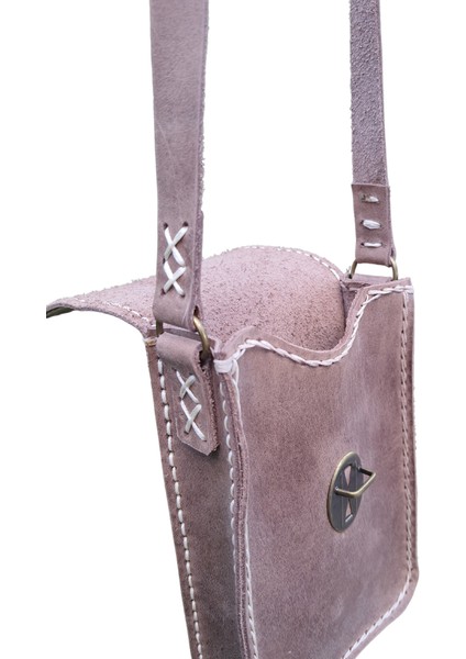 Dionysos Ss6 Model El Yapımı Vintage Unisex El Dikişi Crazy Deri Küçük Boy Çanta Telefon Çantası fırsatları