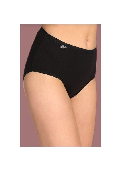 Kadın Siyah Elastan Bato Beli Yüksek Külot 3lü
