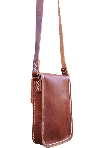 Dionysos Ss4 Model El Yapımı Vintage Unisex El Dikişi Crazy Deri Küçük Boy Çanta Telefon Çantası fiyatları