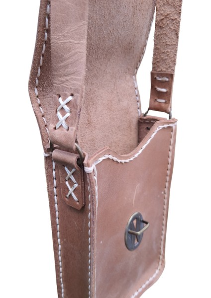 Dionysos Ss5 Model El Yapımı Vintage El Dikişi Unisex Crazy Deri Küçük Boy Çanta Telefon Çantası modelleri