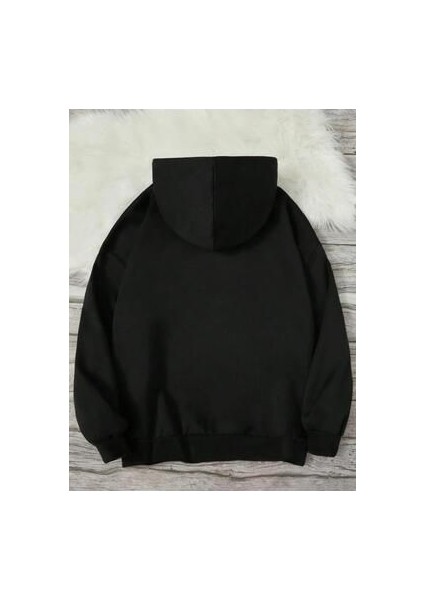 Kız Çocuk Siyah Minik Kalp Baskılı Sweatshirt