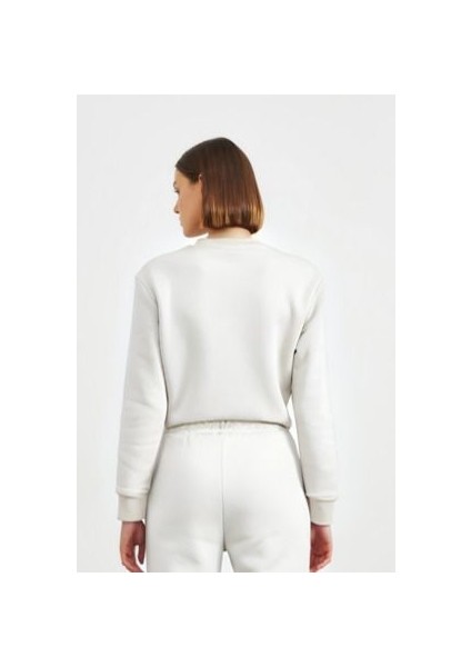 Kadın Bisiklet Yaka Uzun Kollu Sweatshirt fırsatları