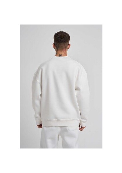 Erkek 3 Iplik Uzun Kollu Bisiklet Yaka Sweatshirt