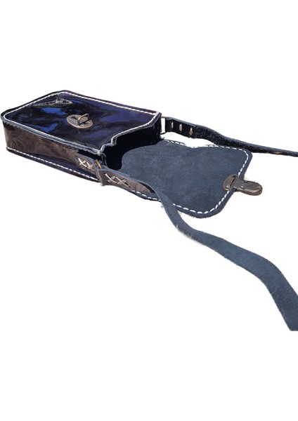 Dionysos SS10 Model El Yapımı Vintage Unisex El Dikişi Crazy Deri Küçük Boy Çanta Telefon Çantası modelleri
