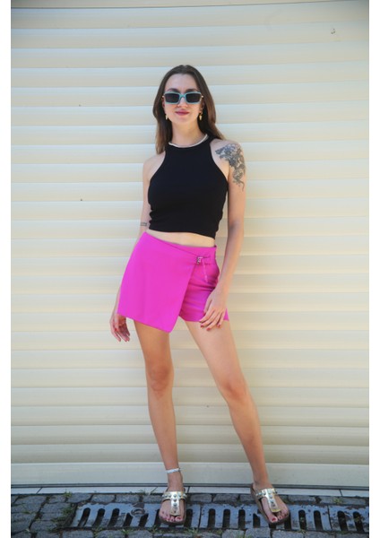 Halter Yaka Kolsuz Bluz