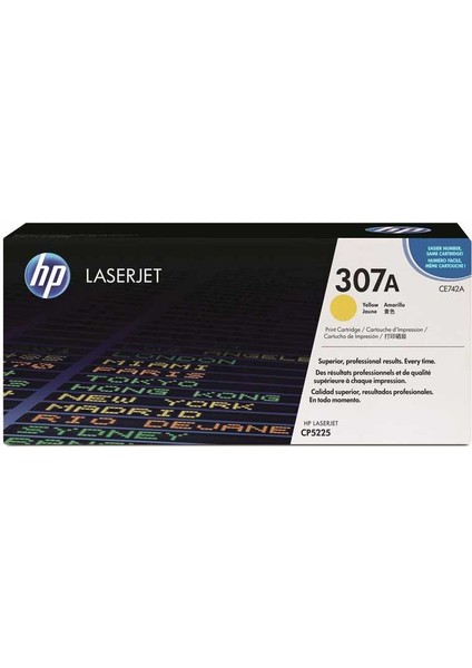 Hp 307A-CE742A Sarı Orijinal Toner