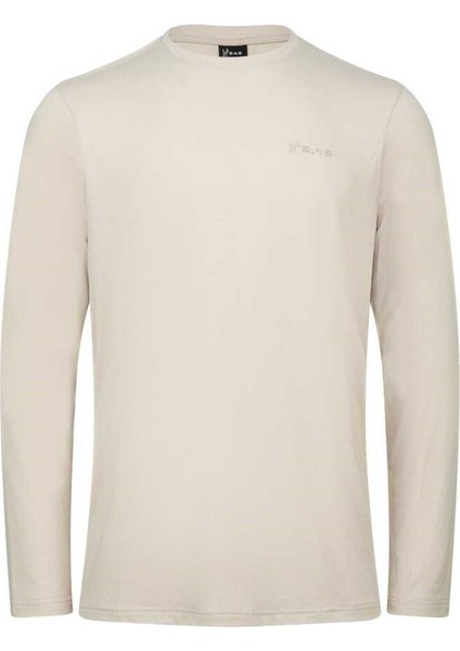 Vernon Erkek Uzun Kol Viloft T-Shirt Bej 2ASVERMFBSS24-21.188