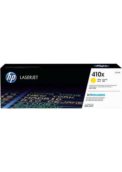 Hp 410X-CF412X Sarı Orijinal Toner Yüksek Kapasiteli