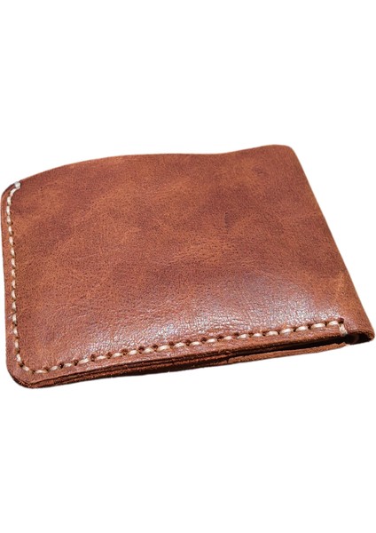 Poseidon Model Unisex Kahve Rengi El Yapımı Vintage Hakiki Deri Cüzdan Kartlık fırsatları