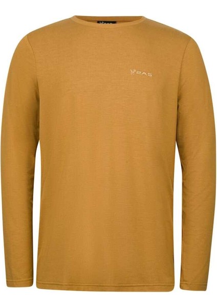 Vernon Erkek Uzun Kol Viloft T-Shirt Açık Kahverengi 2ASVERMFBSS24-LBR