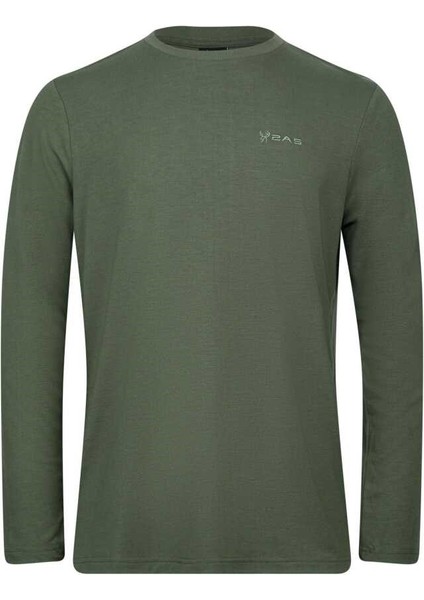 Vernon Erkek Uzun Kol Viloft T-Shirt Haki 2ASVERMFBSS24-21417