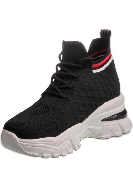 241-1663 Poli Hafif Taban Kadın Sneaker Siyah