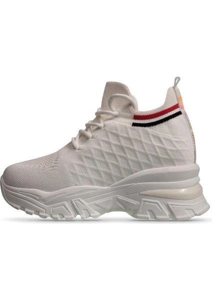 241-1663 Poli Hafif Taban Kadın Sneaker Beyaz