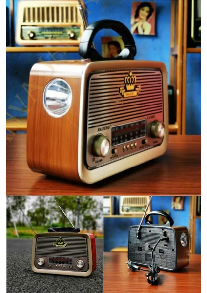 RT-301 Nostalji Bluetooth Şarjlı Radyo USB Sd Mp3 Player