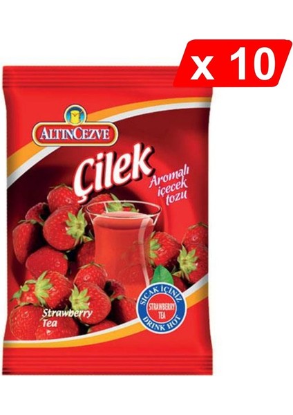 Çilek Aromalı Içecek Tozu 250 gr - 10LU Paket