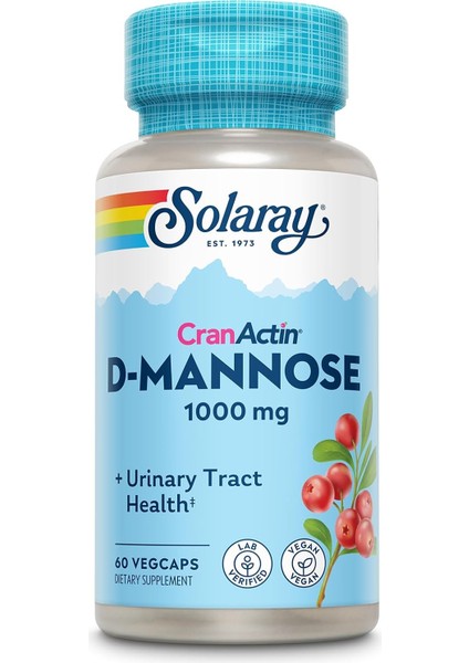D-Mannose With Cranactin Cranberry Urinary Tract Health Idrar Yolu Vitamin C Ascorbic Acid