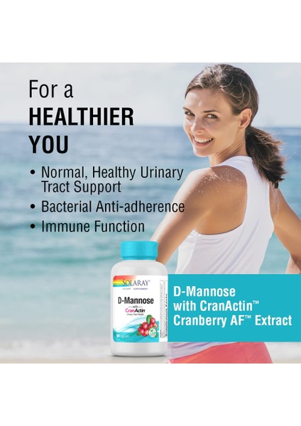 D-Mannose With Cranactin Cranberry Urinary Tract Health Idrar Yolu Vitamin C Ascorbic Acid modelleri