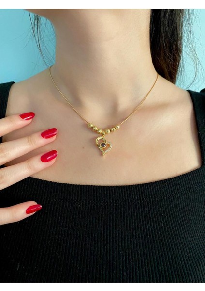 Gümüş Kaplama 99 Dil Seni Seviyorum Aşk Kolyesi