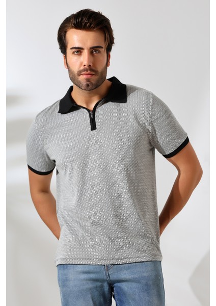 Temper Erkek Yumuşak Dokulu Regular Fit Minik Baklava Jakar Polo Yaka Fermuarlı T-Shirt & T-Shirt modelleri