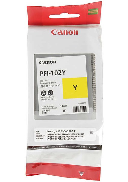 PFI-102Y/0898B001 Sarı Orijinal Kartuş