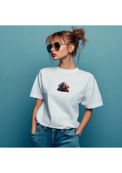 TURTL3D Oversize Çift Iplik Dokumalı  Pamuk Premium T-Shirt