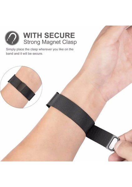 Huawei Watch Fit 3 Kordon Metal Hasır Örgülü Manyetik Mıknatıs Tasarımlı Paslanmaz Milano Kordon indirimleri