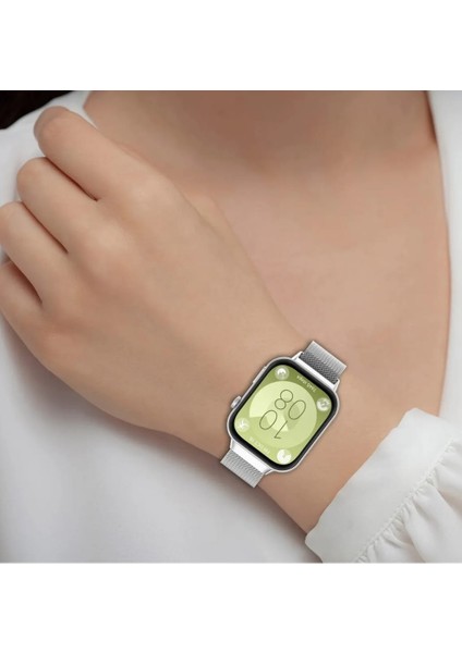 Huawei Watch Fit 3 Kordon Metal Hasır Örgülü Manyetik Mıknatıs Tasarımlı Paslanmaz Milano Kordon modelleri