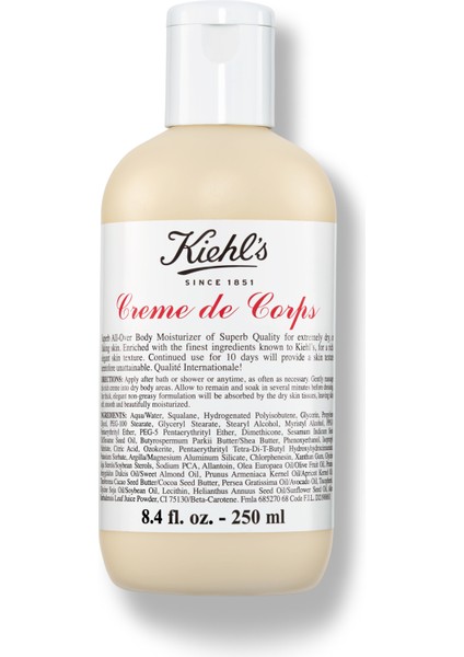 Creme De Corps Zengin Besleyici Vücut Nemlendiricisi 250 ml