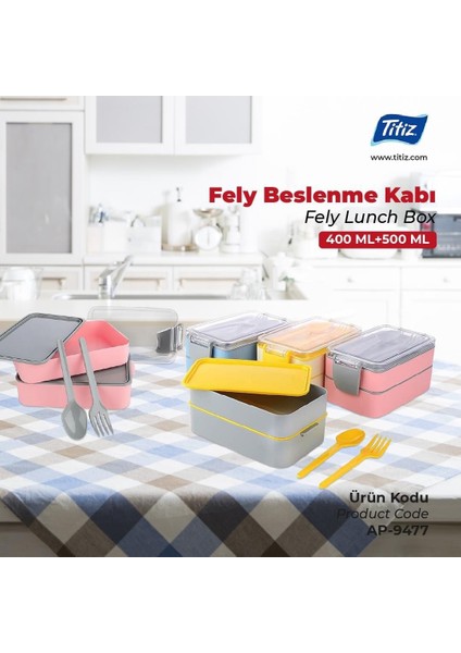 Fely Arona 2 Bölmeli Beslenme Kabı