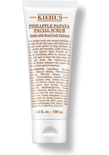 Pineapple Papaya Meyve Tanecikli Arındırıcı Peeling 100 ml