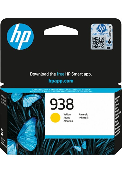 Hp 938 4S6X7PE Sarı Orijinal Kartuş