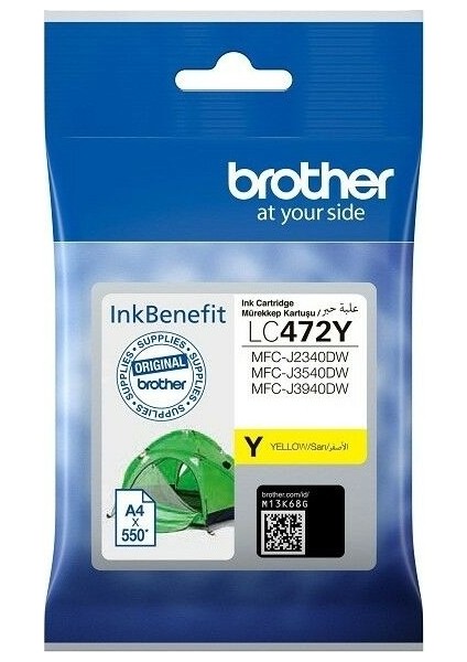 Brother LC472Y Orijinal Sarı Kartuş 550 Sayfa MFC-J2340DW / J3540DW / J3940DW