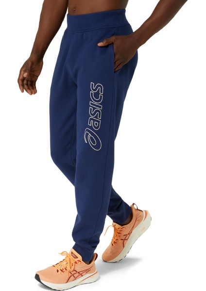 Asics Logo Sweatpant Erkek Açık Mavi Eşofman Altı 2031E189-404