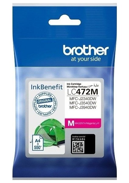 Brother LC472M Orijinal Kırmızı Kartuş 550 Sayfa MFC-J2340DW / J3540DW / J3940DW