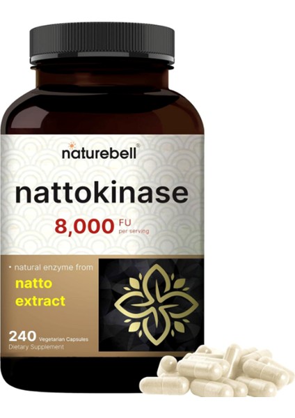 Nattokinase 8 000 Fu 240 Veggie Capsul usa Menşei 3638