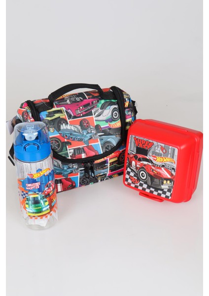 Yeni Sezon Lisanslı Hot Wheels Beslenme Çantası, 2 Katlı Beslenme Kabı ve 500 ml Matara Seti fiyatları