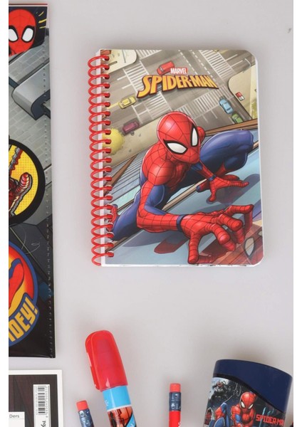 Lisanslı Spıderman 10 Parça Kırtasiye Seti,çıtçıt Dosya,okul Etiketi,bloknot,3 Adet Kurşun Kalem,kalemtraş,roket Silgi indirimleri
