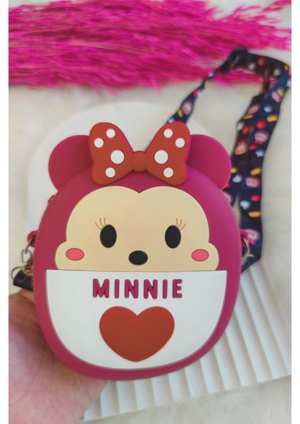 Nisan Kids Kız Çocuk  Minnie Mouse Pop-It Silikon Çanta Omuz Askılı Ayarlanabilir