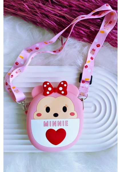 Nisan Kids Kız Çocuk  Minnie Mouse Pop-It Silikon Çanta Omuz Askılı Ayarlanabilir