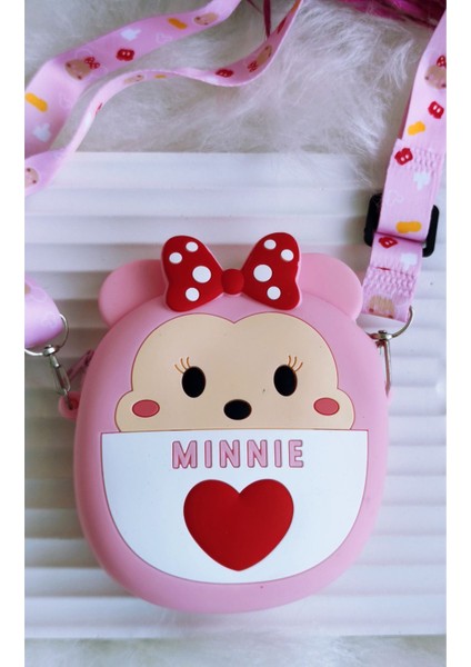 Nisan Kids Kız Çocuk  Minnie Mouse Pop-It Silikon Çanta Omuz Askılı Ayarlanabilir